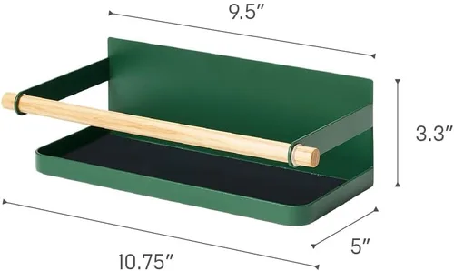 Vista 7 de YAMAZAKI Home Strategist Organizador magnético de almacenamiento de especias para nevera, acero + madera
