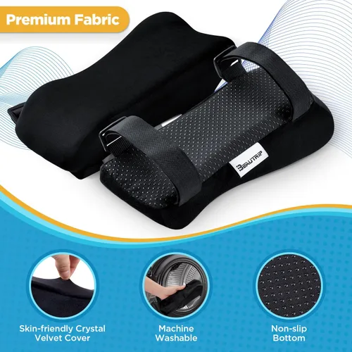 Vista 8 de BEAUTRIP Almohada de alineación de columna vertebral para dormir + almohadillas ergonómicas para reposabrazos de silla para sentarse (juego de 2)