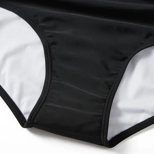 Vista 42 de RXRXCOCO - Traje de baño fruncido de una pieza, con cuello en V, para mujer, con control de abdomen y cuello halter