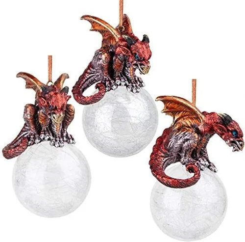 Vista 21 de Pensive Percher Dragon 2018 - Adorno de Navidad coleccionable de 3 pulgadas, a todo