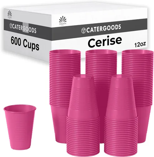 Vista 33 de Party Solids Vasos de plástico negros - 12 onzas, paquete de 100