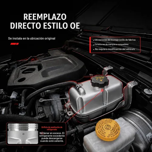 Vista 3 de Tanque de expansión de depósito de refrigerante de aluminio fundido