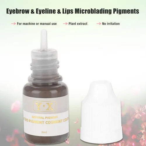 Vista 3 de Semme Tinta de tatuaje, botella de 0.3 fl oz, tinta de tatuaje semipermanente profesional, tinta de pigmento microblading, maquillaje