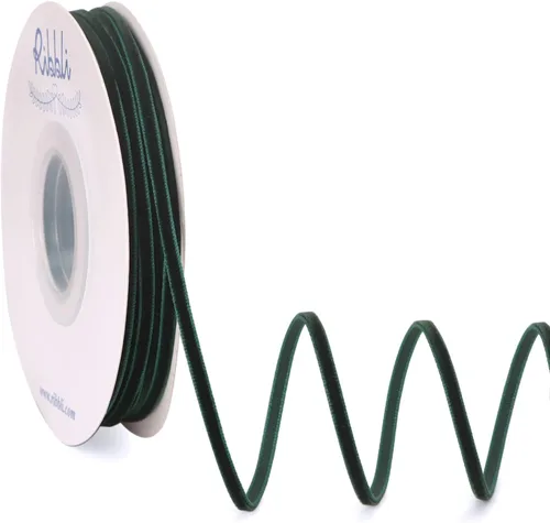 Vista 16 de Ribbli - Cinta de terciopelo negro de 1 pulgada, carrete continuo de 25 yardas, cinta de Navidad negra para envoltorios de regalos, manualidades