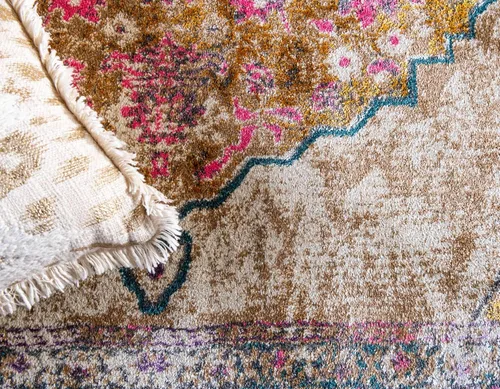 Vista 5 de Unique Loom Alfombra moderna vintage de 9 pies por 12 pies (9 x 12 pies) Estocolmo beige contemporánea