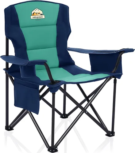Vista 17 de Colegence Sillas de Camping Plegables de Tamaño Grande - Soporte de 450 LBS Silla de Campamento de Servicio Pesado con Cojín Acolchado, Sillas