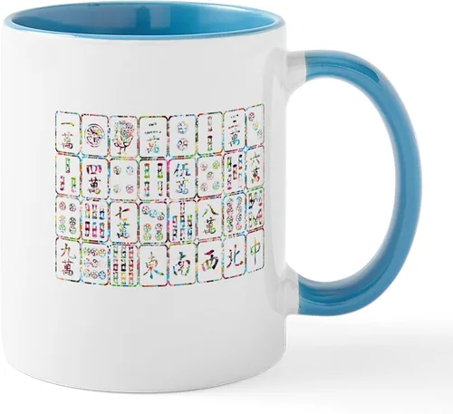 Vista 70 de CafePress Mahjong Mugs - Taza de café de cerámica de 11 oz (11.0 fl oz)