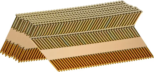 Vista 11 de Clavos de marco de 30 a 34 grados, vástago de anillo de 2-1/2 x 12 pulgadas, 520 unidades, cabeza D, cinta de papel electrogalvanizado