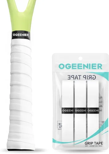 Vista 25 de OGEENIER Cinta de agarre para raqueta de tenis, paquete de 3, 6, 12 cintas de agarre de tenis, absorbente y antideslizante, cinta de agarre suave