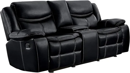 Vista 3 de Lexicon Bay - Juego de sofá reclinable manual, 2 piezas, color negro