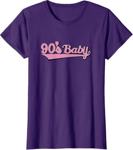 Vista 10 de 90s Baby Nostalgia Camiseta retro rosa con diseño estético, Blanco