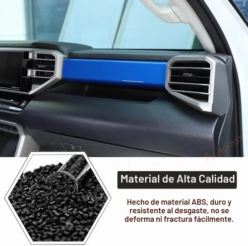 Vista 3 de Aunginsy Tiras de Panel de Salpicadero de Control Central Compatibles con Toyota Tundra/Sequoia 2022-2025 Moldura de Consola Central de Coche Azul