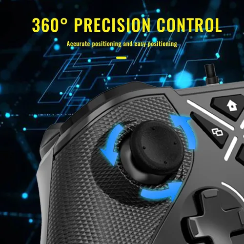 Vista 4 de Snail Bear Wired Gaming Controller for Xbox One, Xbox One S, Xbox One X, Windows 108.187 PC, Black
