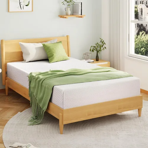 Vista 11 de EGOHOME Colchón individual de 5 pulgadas para niños, colchón de espuma viscoelástica con gel de té verde refrescante, alivia la presión con soporte