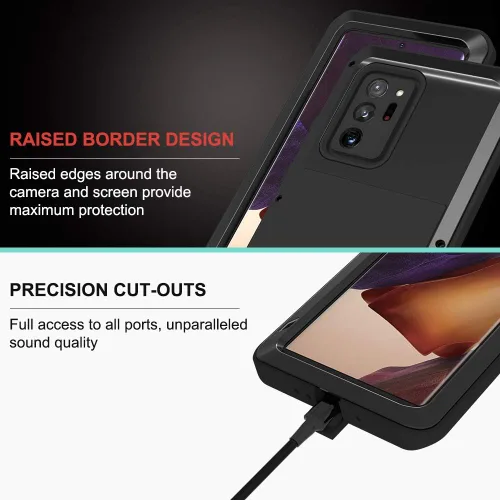 Vista 7 de LOVE MEI Funda para teléfono Galaxy Note 20 Ultra 0.18 oz, [sin protector de pantalla de vidrio] Carcasa rígida de cuerpo completo, resistente, a