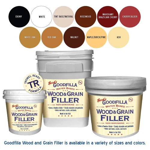 Vista 4 de Goodfilla - Relleno de madera y grano a base de agua (listo para uso con paleta) - Cerezo/Alder - 1 galón Reemplaza todo relleno y masilla