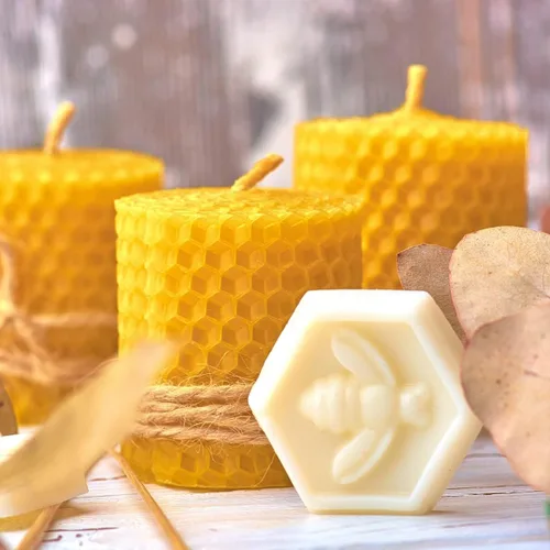 Vista 5 de PXBBZDQ Bobina de cera de abejas 100% orgánico con revestimiento de cera de abejas natural para hacer velas, velas DIY (200 pies, 0.039 in)