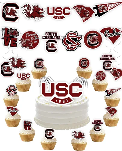 Vista 26 de Suministros de fiesta de la Universidad de Alabama para fútbol de Bama, regalo de cumpleaños Roll Tide, pancarta de fiesta de graduación de UA