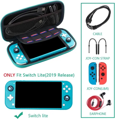 Vista 2 de Funda de transporte para Nintendo Switch Lite, bonita funda protectora para interruptor de consola NS Lite y accesorios, bolsa de almacenamiento