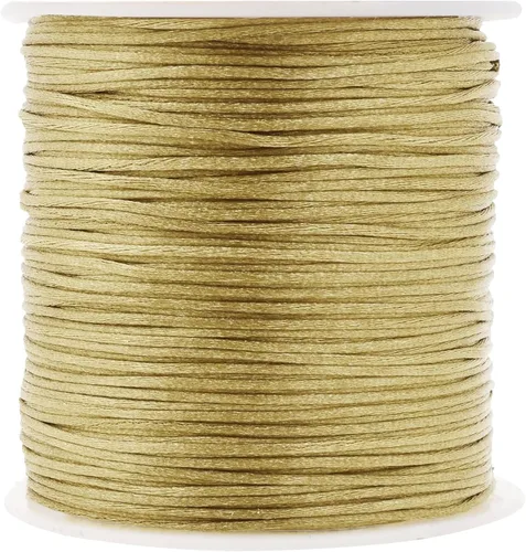 Vista 101 de Mandala Crafts Cordón de satén de cola de rattail de 0.02 in para nudos chinos de macramé