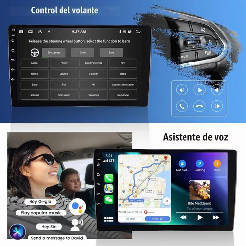 Vista 5 de [8 Core 4G+64G] Radio de coche para Hyundai Elantra 2007-2010 con Carplay inalámbrico Android Auto, pantalla táctil de 9 pulgadas, Android 15