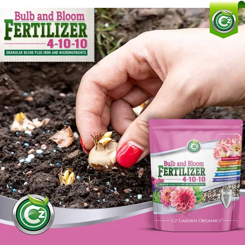 Vista 3 de 4-10-10 - Fertilizante para bulbos y flores, fabricado en Estados Unidos, 2% de hierro + micronutrientes, alimento para plantas para jardines