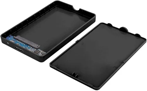 Vista 7 de Disco duro móvil, caja de disco duro, material ABS Interfaz USB 3.0 de alta velocidad para WINDOWS7/XP/Vista discos duros de 2.5 pulgadas (negro)