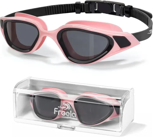 Vista 9 de Freela Gafas de natación polarizadas unisex para adultos, protección UV400, antivaho de 180° de ancho, visión clara para hombres, mujeres y jóvenes
