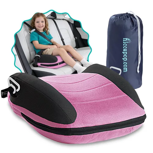 Vista 10 de Hiccapop UberBoost Asiento Elevador Inflable para Automóvil Asiento Elevador Estrecho sin Respaldo Inflable para Viajes Asiento Elevador Negro