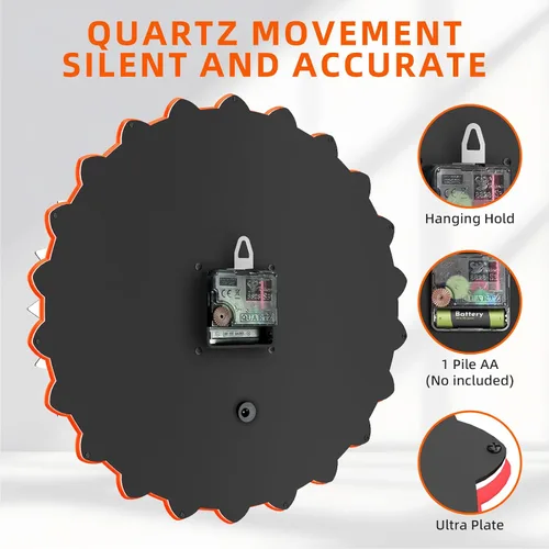 Vista 7 de Reloj de pared de neón, 12 pulgadas con gráficos de billar 8 bolas de billar, impresionante efecto de brillo 3D, silencioso sin tictac, para sala