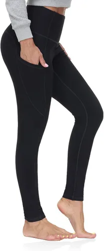 Vista 4 de Pantalones de yoga ALONG FIT para mujer con bolsillos leggings de compresión y control de panza