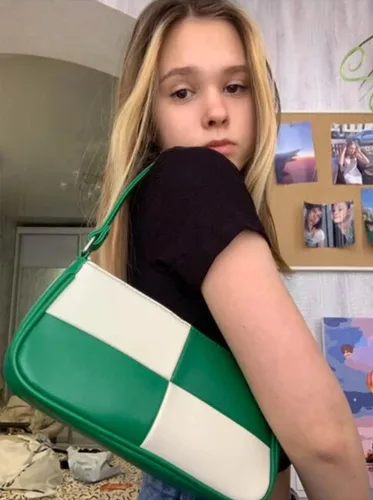 Vista 6 de NIUEIMEE ZHOU Bolso de hombro para mujer estilo retro de cuero vegano clásico con cierre de cremallera