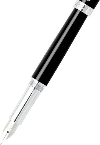 Vista 3 de Sheaffer Pluma estilográfica Intensity Onyx con ribete cromado y punta mediana