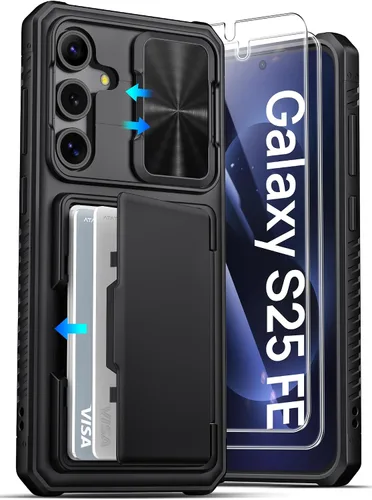 Vista 21 de ATATOO Funda tipo cartera para Samsung Galaxy S25, tarjetero integrado (3-5 tarjetas) [bloqueo RFID] y cubierta de cámara deslizante, protección
