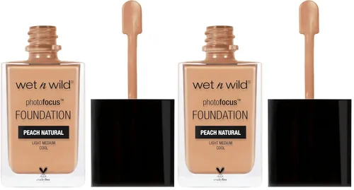 Vista 17 de wet n wild - Base líquida Photo Focus con acabado mate, vegana y libre de crueldad animal, color ámbar beige (Amber Beige)