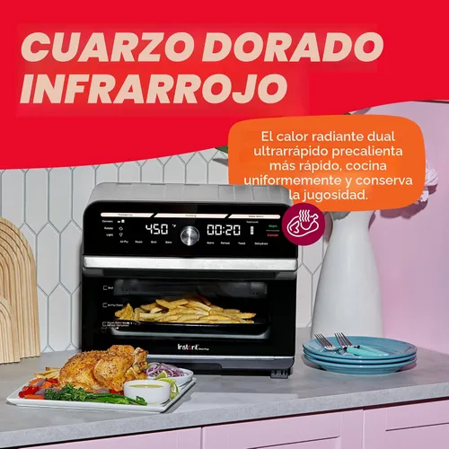 Vista 4 de Instant Pot Omni Plus Horno Tostador Freidora de Aire de 19QT/18L, Funciones 10 en 1, Cabe Pizza de 12", Dorar, Asar a la Parrilla, Hornear, Asar