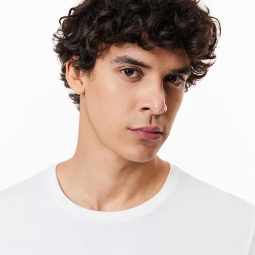 Vista 5 de Lacoste Essentials - Paquete de 3 camisetas de cuello redondo 100% algodón ajustado para hombre