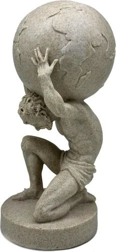 Vista 7 de FUNSXBUG Estatua de Dios griego grande de 11 pulgadas, escultura coleccionable de Atlas Holding World, decoración del hogar, sala de estar