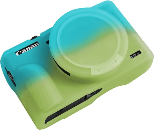 Vista 8 de Funda G7X Mark III, Funda Protectora para Cámara Digital Canon Powershot G7X Mark III, Funda de Silicona con Cubierta de Lente Extraíble, Funda