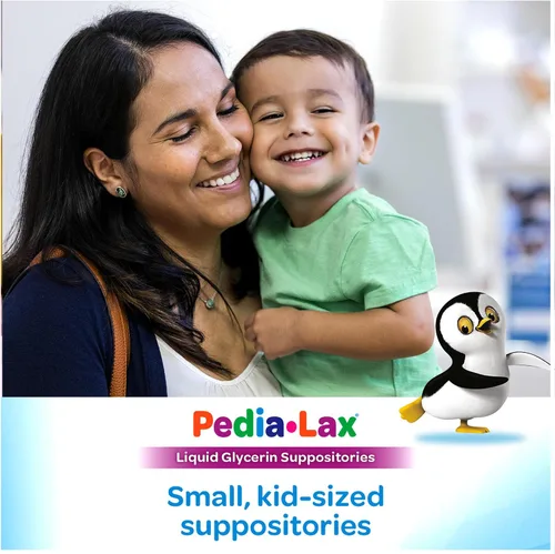 Vista 5 de Pedia-Lax Supositorios líquidos de glicerina para niños de 2 a 5 años, laxante suave para aliviar el estreñimiento para niños, 6 unidades, paquete