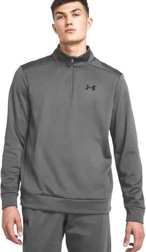 Vista 5 de Under Armour Sudadera con capucha para hombre Armourfleece con cremallera de 1/4 (001) Negro / Negro