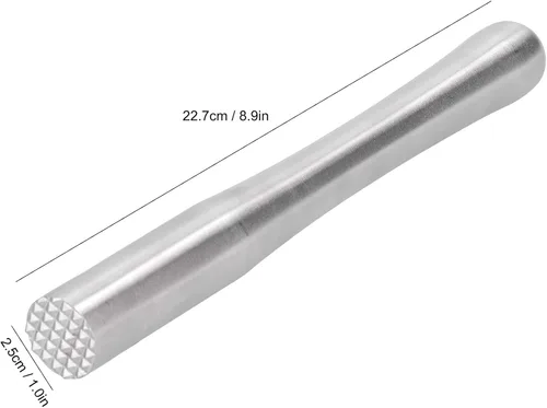 Vista 5 de Muddler para cócteles, de acero inoxidable de 8 y 9 pulgadas y cuchara mezcladora para el hogar, para bolsa de herramientas para el hogar para hacer