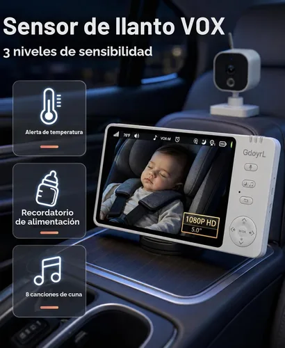 Vista 9 de Cámara inalámbrica para coche de bebé para asiento trasero 5 Blanco a