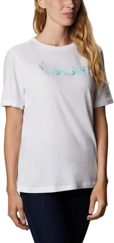 Vista 5 de Columbia Cuello redondo relajado Bluebird Day para mujer, marca floral blancaviento, talla 3X Plus