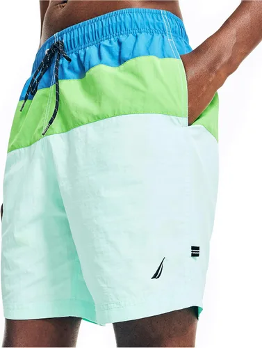 Vista 4 de Nautica Natación de secado rápido con bloques de color estándar de 8 pulgadas para hombre