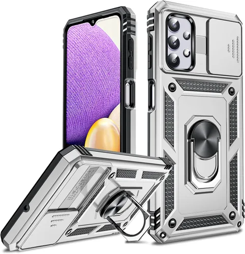 Vista 201 de LeYi Funda para Moto G Stylus 2022 4G (no compatible con 5G), funda para Moto G Stylus con 2 protectores de pantalla, funda protectora de grado Oro