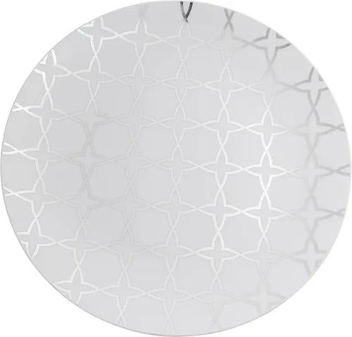 Vista 9 de Trendables™ Platos de plástico desechables de alta calidad de 8 pulgadas, platos de plástico de grado alimenticio para ensaladas/postres - Diseño