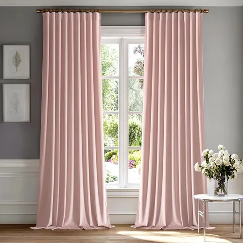 Vista 22 de MIULEE Cortinas de Terciopelo Negro de 84 Pulgadas de Largo 2 Paneles - Cortinas de Ventana con Pliegues Pinzados de Lujo que Oscurecen