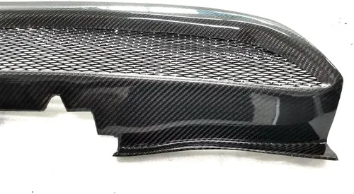 Vista 3 de Nueva parrilla delantera de fibra de carbono compatible con Hyundai Genesis Coupe 2009-2012 (estilo A)