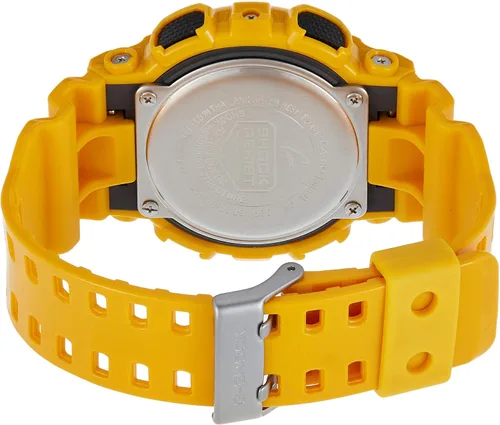 Vista 2 de Casio Reloj G-Shock GA100A-9A para hombre NegroAmarillo Reloj de cuarzo cronógrafo